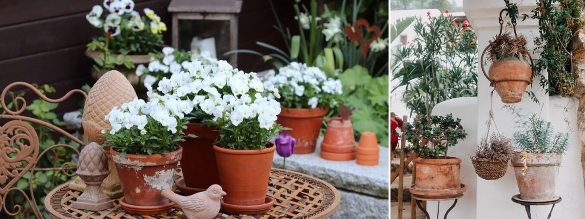 Keramieken potten buiten - Tuincentrum Roden